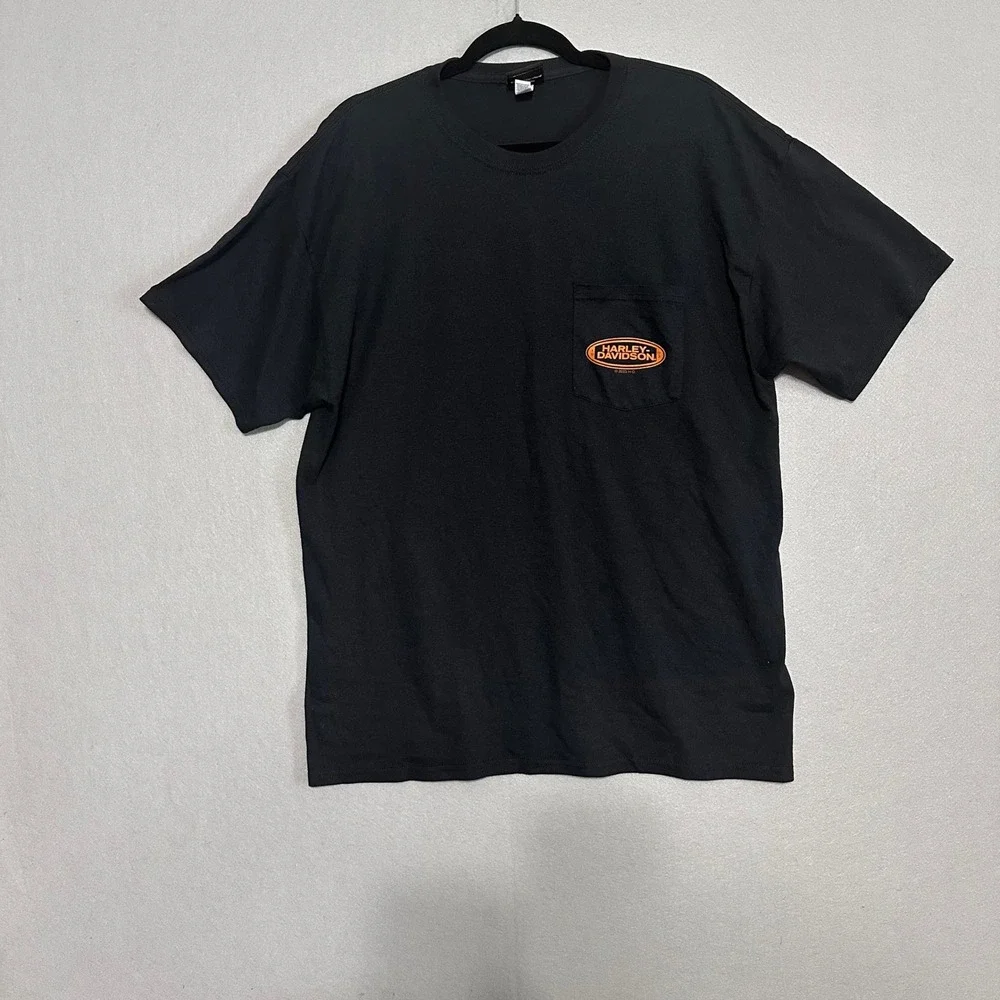 Harley‎ Davidson Santa Maria California Pocket Graphic T-Shirt Black Mens XL